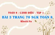 Bài 3 trang 70 SGK Toán 8 tập 1 Cánh Diều